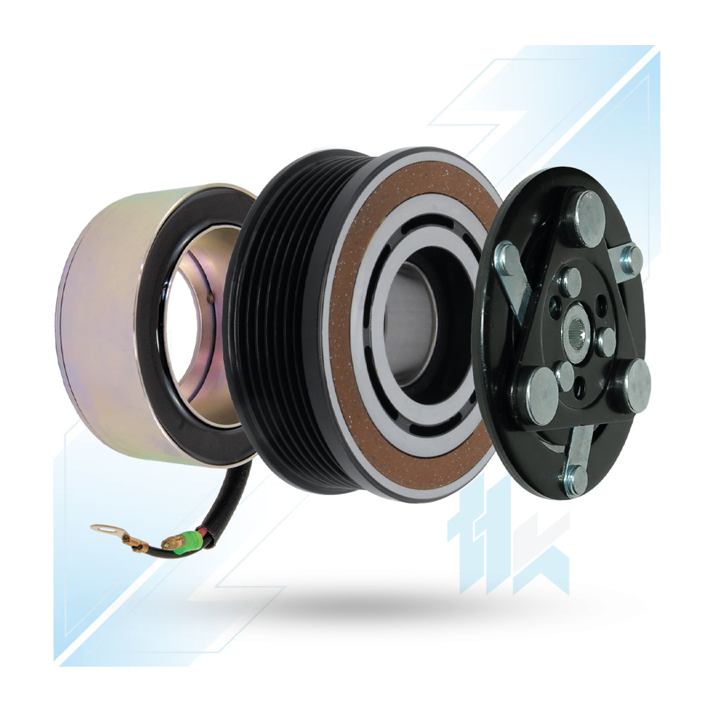 Klimakompressor Magnetkupplung (12V) SANDEN TRSE07 7PK (PV7) Ø105/Ø100 Honda 112STE7701 - foto 1