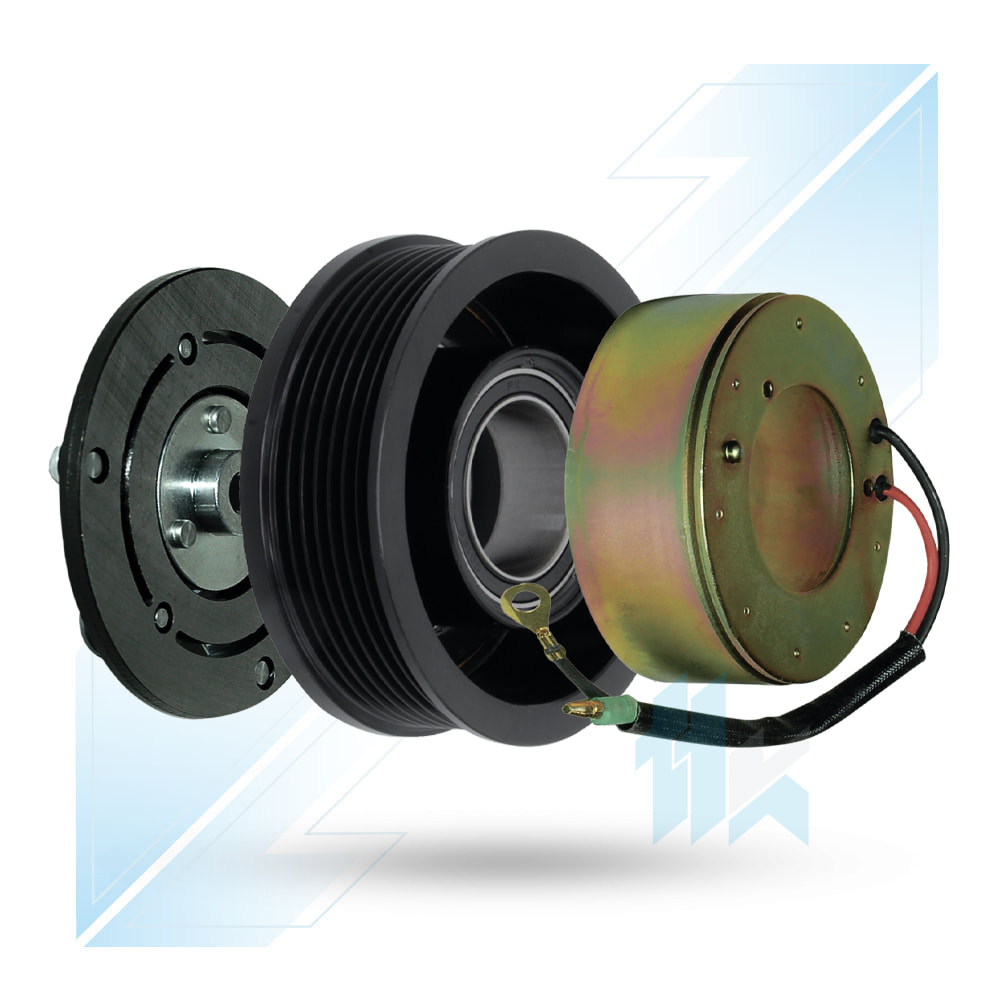 Klimakompressor Magnetkupplung (12V) SANDEN TRSE07 7PK (PV7) Ø105/Ø100 Honda 112STE7701 - foto 2