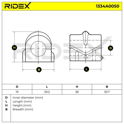 Lagerung, Stabilisator RIDEX 1334A0050 1334A0050 - foto 6