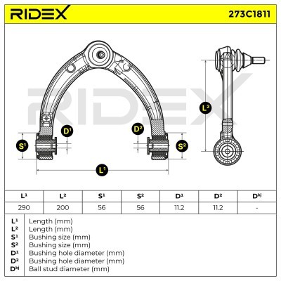 Querlenker RIDEX 273C1811 273C1811 - foto 8