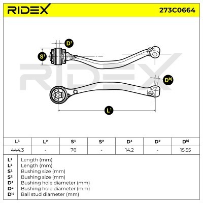 Querlenker RIDEX 273C0664 273C0664 - foto 5