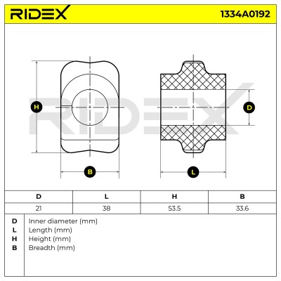 Lagerung, Stabilisator RIDEX 1334A0192 1334A0192 - foto 5