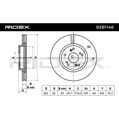 Bremsscheibe RIDEX 82B1146 82B1146 - foto 3