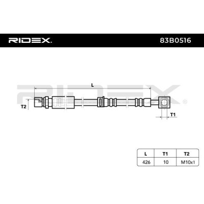 Bremsschlauch RIDEX 83B0516 83B0516 - foto 6