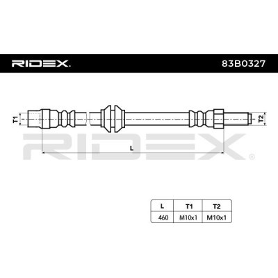 Bremsschlauch RIDEX 83B0327 83B0327 - foto 3