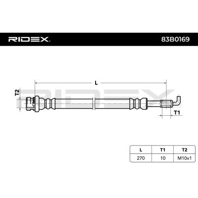 Bremsschlauch RIDEX 83B0169 83B0169 - foto 3