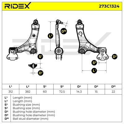 Querlenker RIDEX 273C1324 273C1324 - foto 5