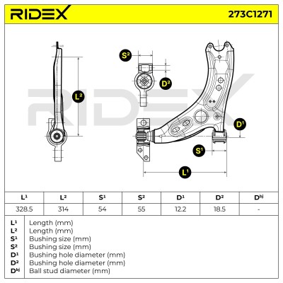 Querlenker RIDEX 273C1271 273C1271 - foto 6