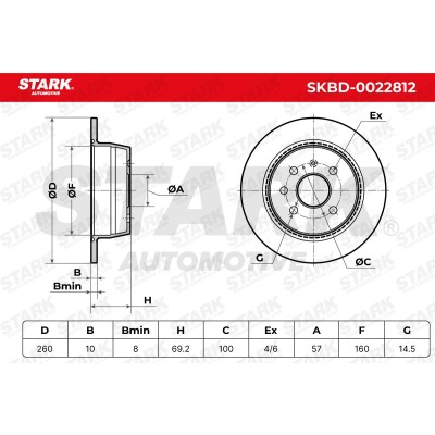 Bremsscheibe Stark SKBD-0022812 SKBD-0022812 - foto 5
