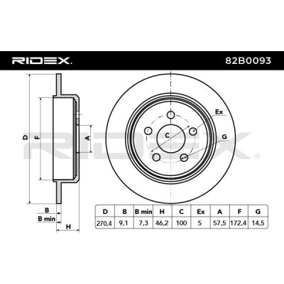 Bremsscheibe RIDEX 82B0093 82B0093 - foto 4