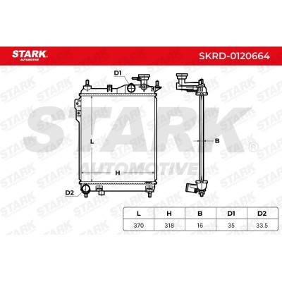 Kühler, Motorkühlung Stark SKRD-0120664 SKRD-0120664 - foto 6