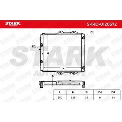 Kühler, Motorkühlung Stark SKRD-0120572 SKRD-0120572 - foto 5