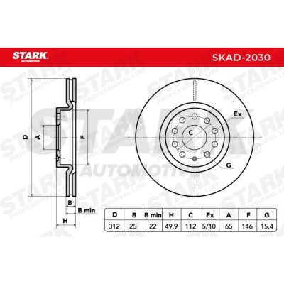 Bremsscheibe Stark SKAD-2030 SKAD-2030 - foto 8