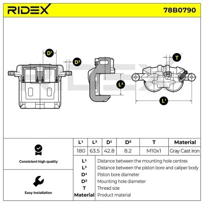 Bremssattel RIDEX 78B0790 78B0790 - foto 7