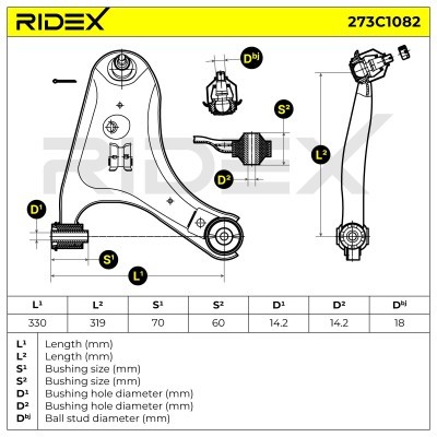 Querlenker RIDEX 273C1082 273C1082 - foto 5