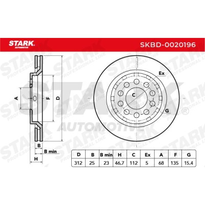 Bremsscheibe Stark SKBD-0020196 SKBD-0020196 - foto 6