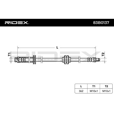 Bremsschlauch RIDEX 83B0137 83B0137 - foto 3
