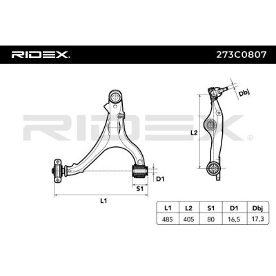 Querlenker RIDEX 273C0807 273C0807 - foto 2