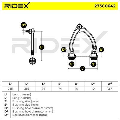 Querlenker RIDEX 273C0642 273C0642 - foto 3
