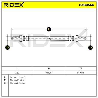 Bremsschlauch RIDEX 83B0560 83B0560 - foto 6