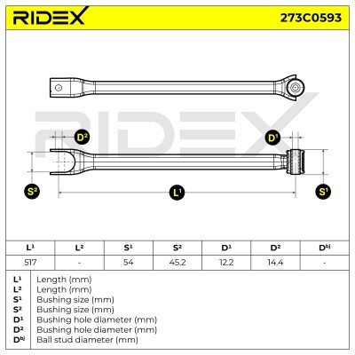 Querlenker RIDEX 273C0593 273C0593 - foto 4