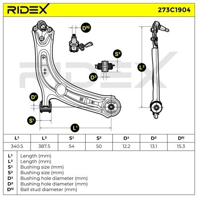 Querlenker RIDEX 273C1904 273C1904 - foto 8