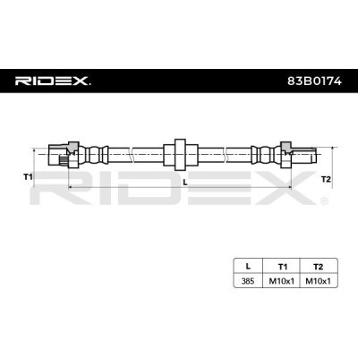 Bremsschlauch RIDEX 83B0174 83B0174 - foto 3