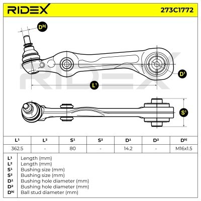Querlenker RIDEX 273C1772 273C1772 - foto 5