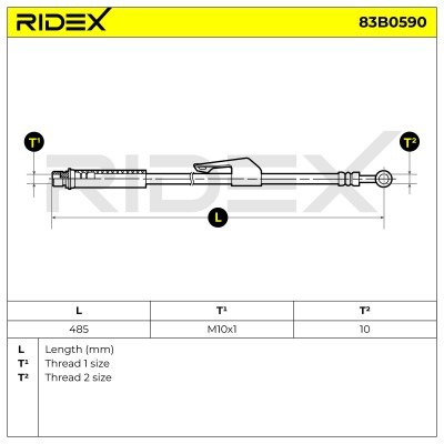 Bremsschlauch RIDEX 83B0590 83B0590 - foto 5