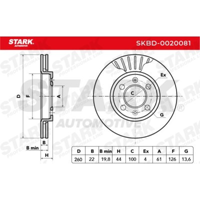 Bremsscheibe Stark SKBD-0020081 SKBD-0020081 - foto 6