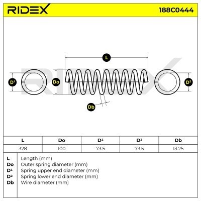 Fahrwerksfeder RIDEX 188C0444 188C0444 - foto 5