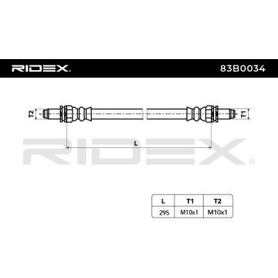 Bremsschlauch RIDEX 83B0034 83B0034 - foto 3