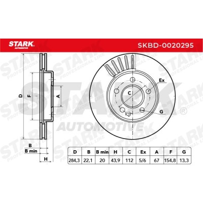 Bremsscheibe Stark SKBD-0020295 SKBD-0020295 - foto 5