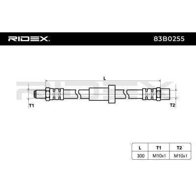 Bremsschlauch RIDEX 83B0255 83B0255 - foto 4
