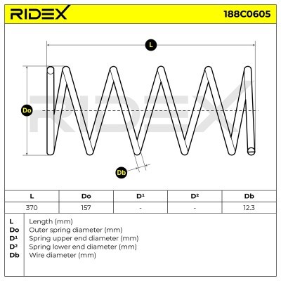 Fahrwerksfeder RIDEX 188C0605 188C0605 - foto 5