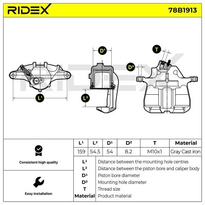 Bremssattel RIDEX 78B1913 78B1913 - foto 6