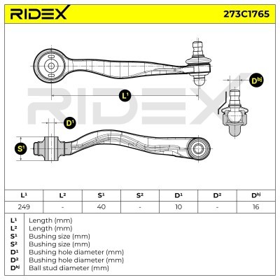 Querlenker RIDEX 273C1765 273C1765 - foto 8
