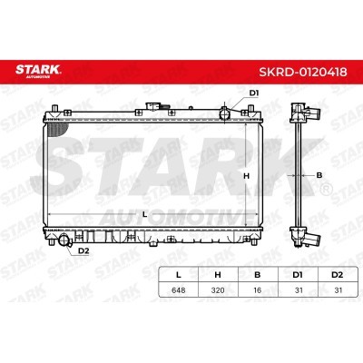 Kühler, Motorkühlung Stark SKRD-0120418 SKRD-0120418 - foto 3