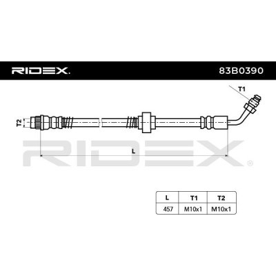 Bremsschlauch RIDEX 83B0390 83B0390 - foto 4