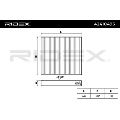 Filter, Innenraumluft RIDEX 424I0495 424I0495 - foto 6