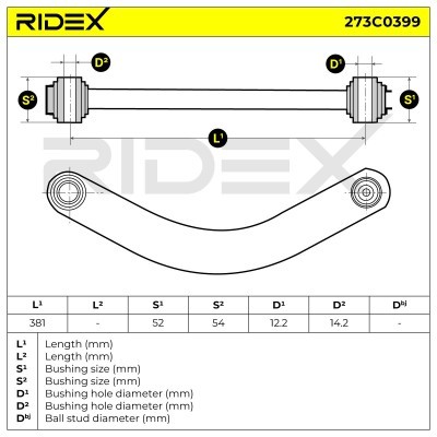 Querlenker RIDEX 273C0399 273C0399 - foto 4