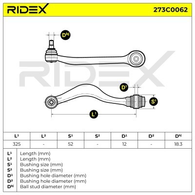 Querlenker RIDEX 273C0062 273C0062 - foto 3