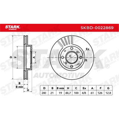 Bremsscheibe Stark SKBD-0022869 SKBD-0022869 - foto 5
