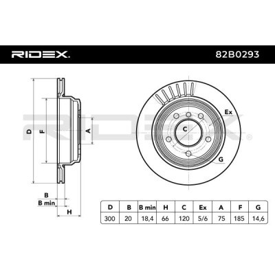 Bremsscheibe RIDEX 82B0293 82B0293 - foto 4