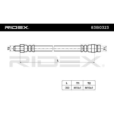 Bremsschlauch RIDEX 83B0323 83B0323 - foto 3