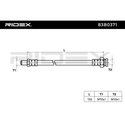 Bremsschlauch RIDEX 83B0371 83B0371 - foto 3
