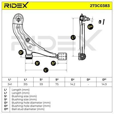 Querlenker RIDEX 273C0383 273C0383 - foto 6