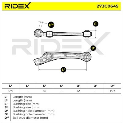 Querlenker RIDEX 273C0645 273C0645 - foto 13