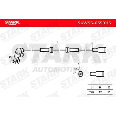ABS Sensor Stark SKWSS-0350115 SKWSS-0350115 - foto 3