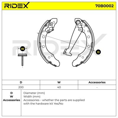 Bremsbeläge Satz RIDEX 70B0002 70B0002 - foto 5